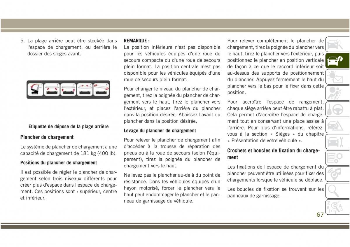 Jeep Compass II 2 manuel du proprietaire / page 69