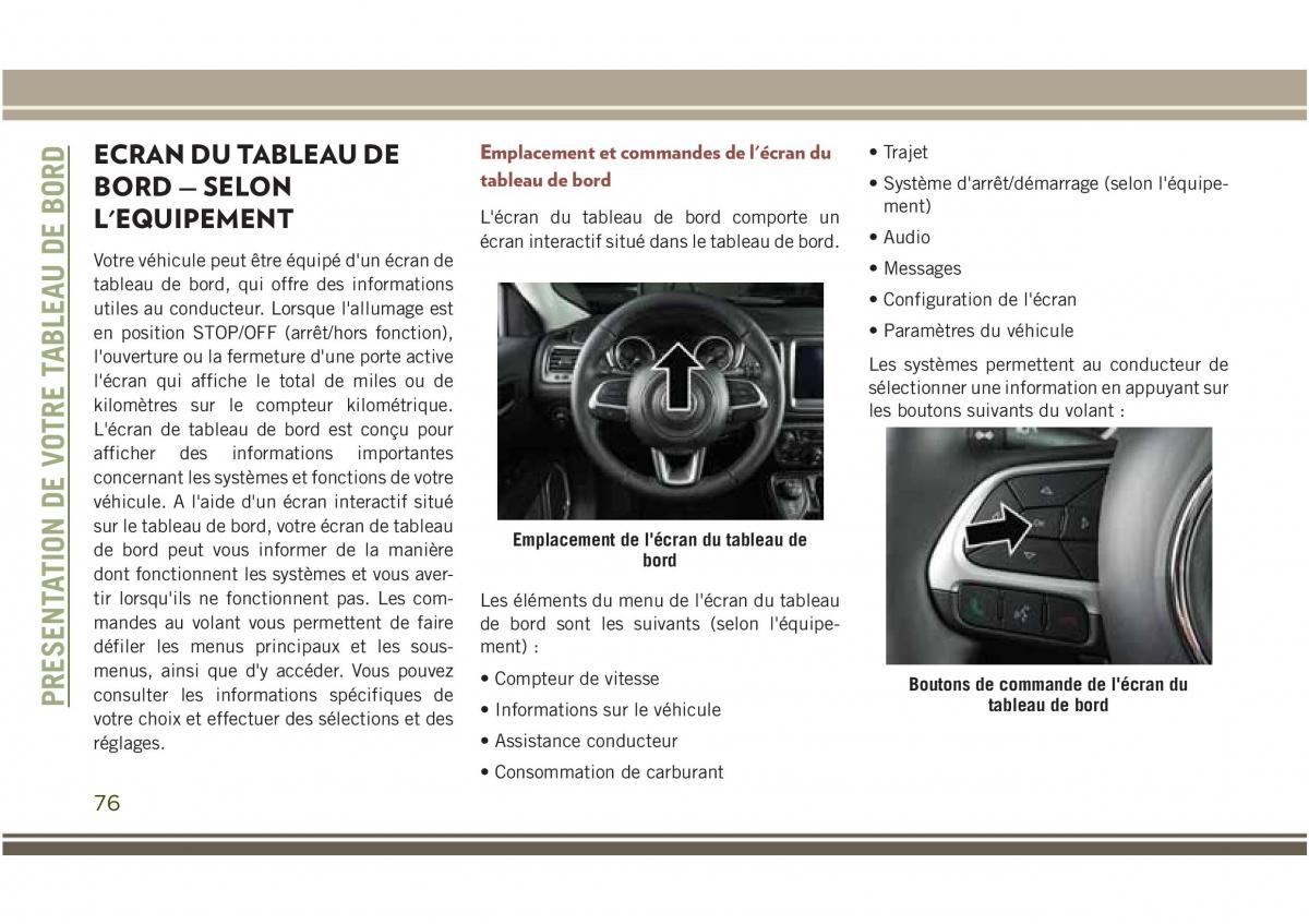 Jeep Compass II 2 manuel du proprietaire / page 78