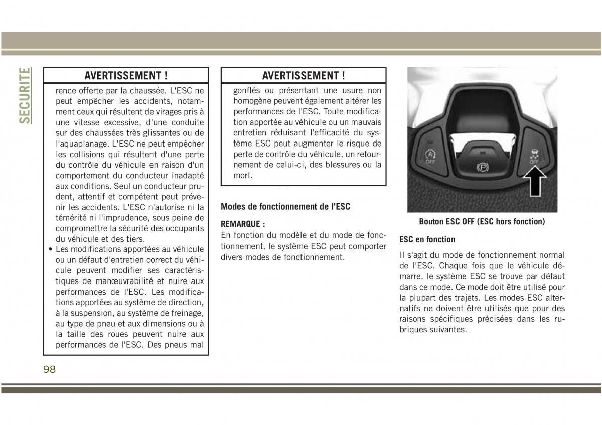 Jeep Compass II 2 manuel du proprietaire / page 100