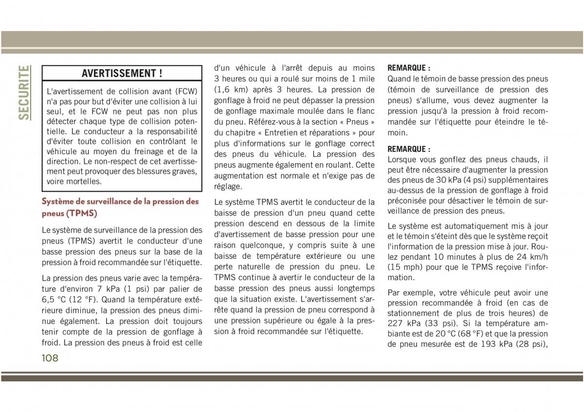 Jeep Compass II 2 manuel du proprietaire / page 110