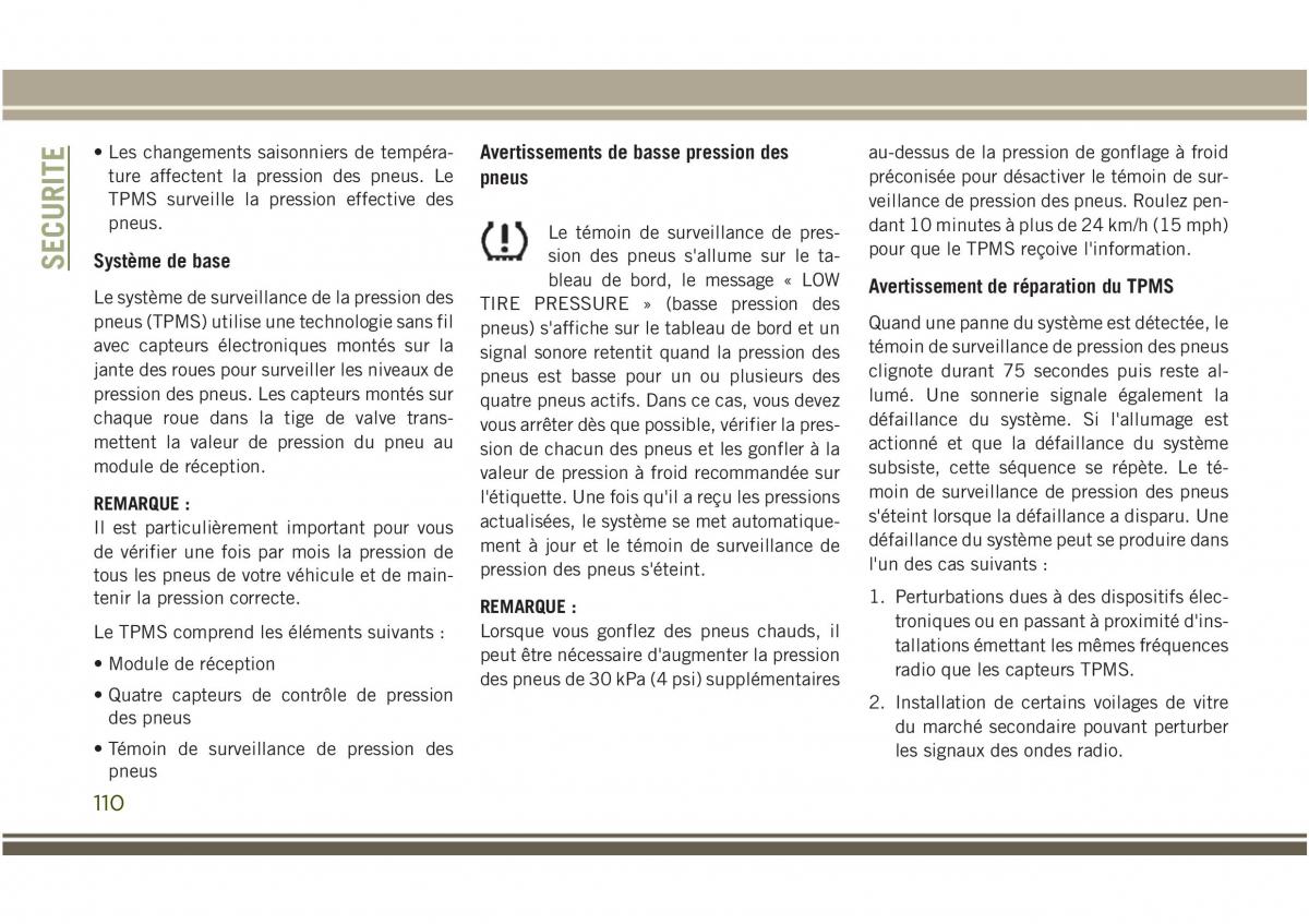 Jeep Compass II 2 manuel du proprietaire / page 112