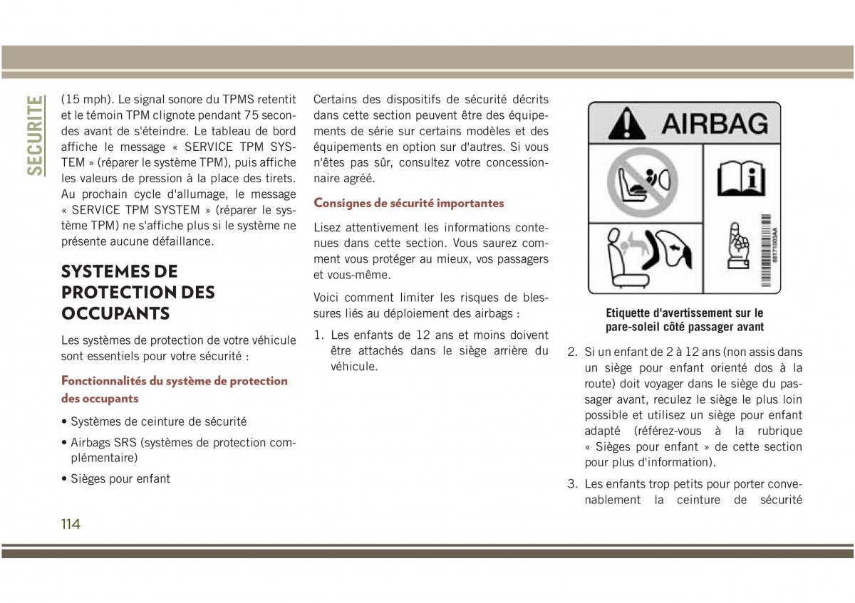 Jeep Compass II 2 manuel du proprietaire / page 116