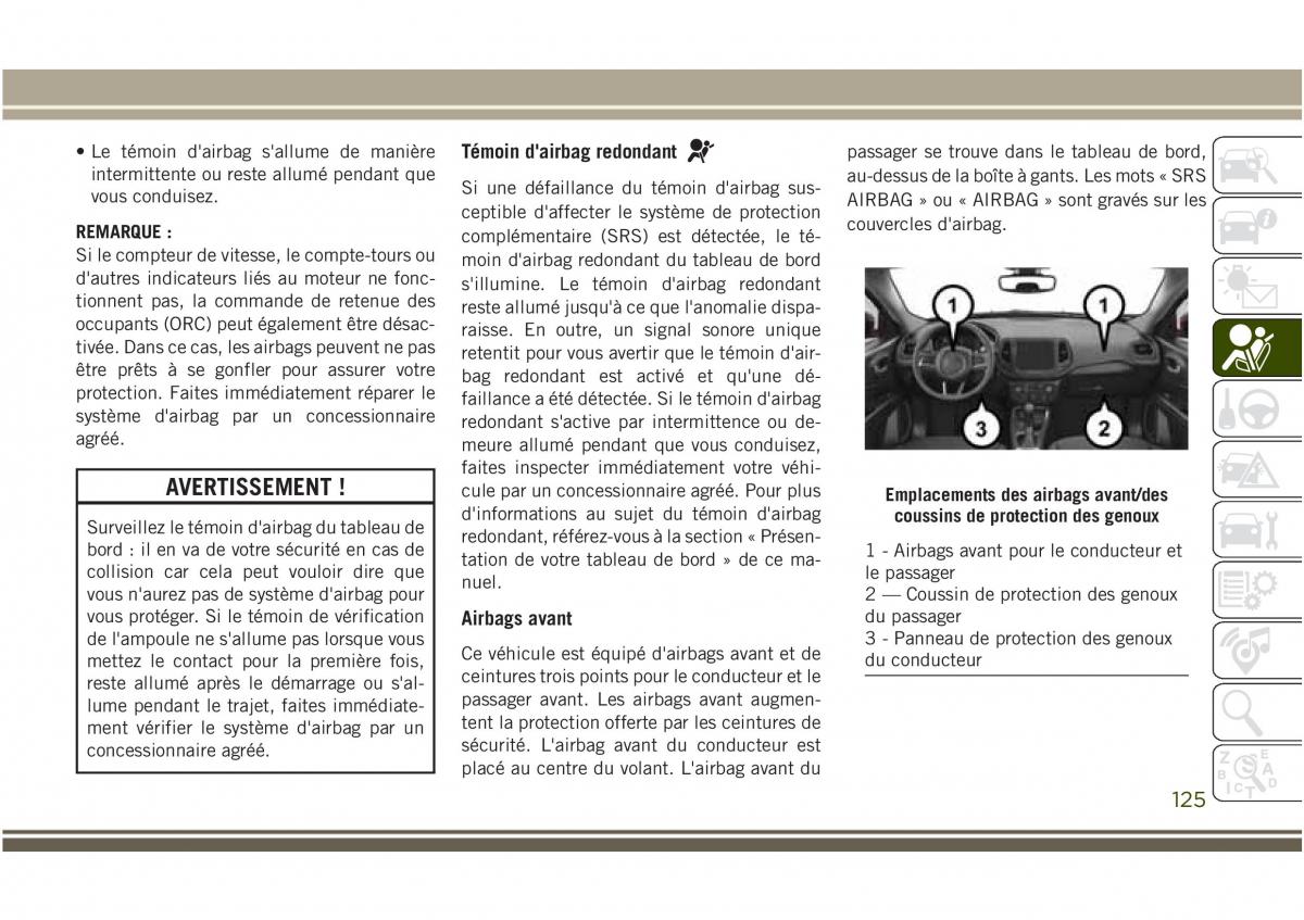 Jeep Compass II 2 manuel du proprietaire / page 127