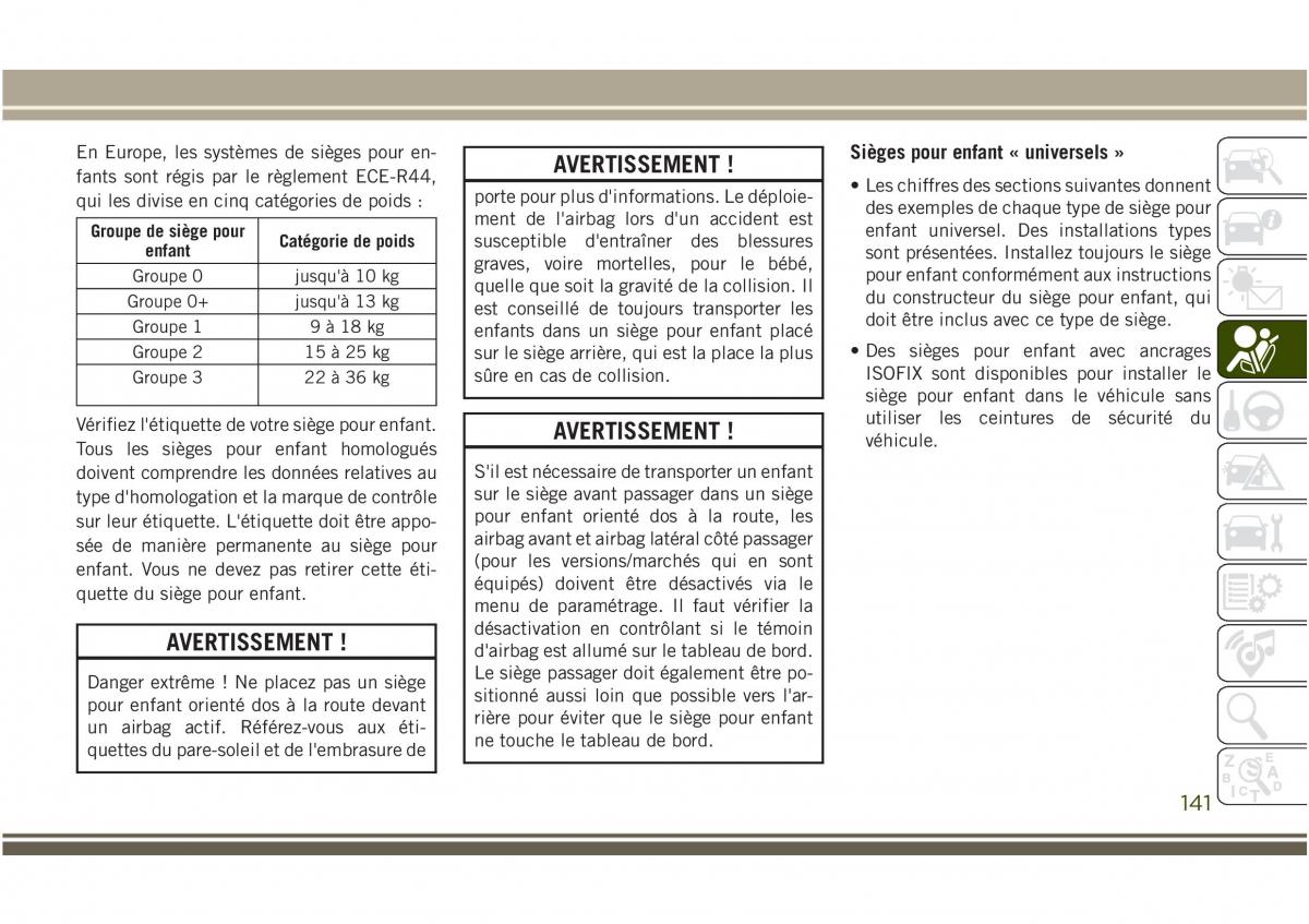 Jeep Compass II 2 manuel du proprietaire / page 143