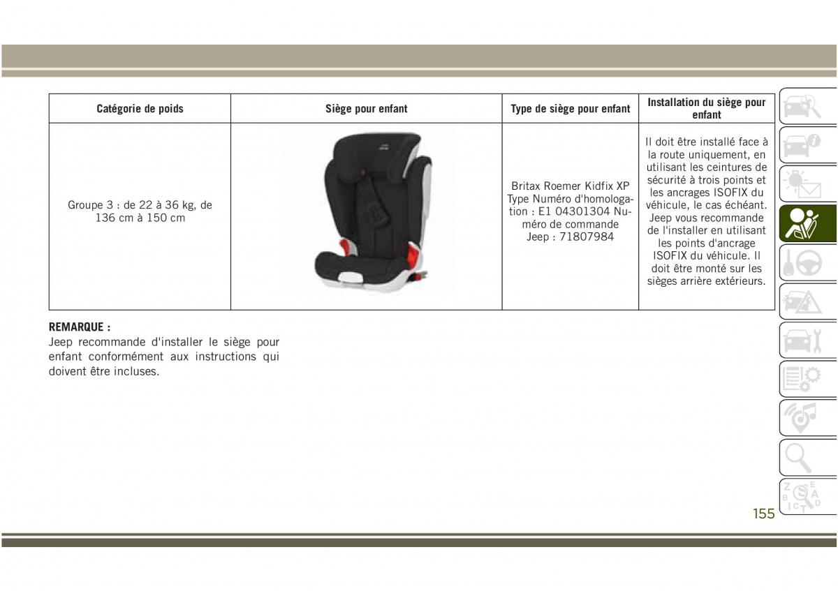 Jeep Compass II 2 manuel du proprietaire / page 157