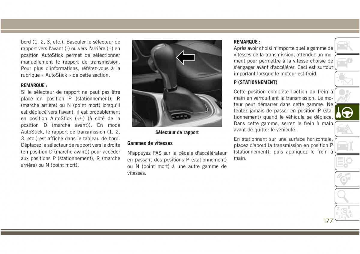 Jeep Compass II 2 manuel du proprietaire / page 179