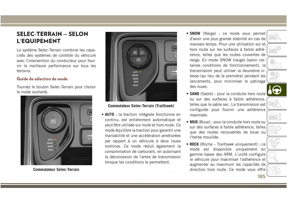 Jeep Compass II 2 manuel du proprietaire / page 187