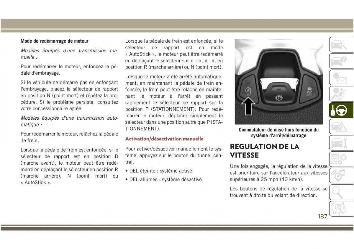 Jeep Compass II 2 manuel du proprietaire / page 189