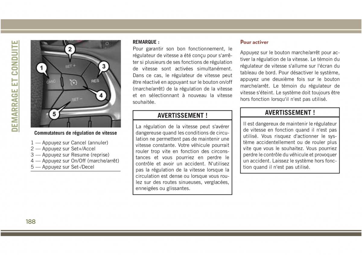 Jeep Compass II 2 manuel du proprietaire / page 190