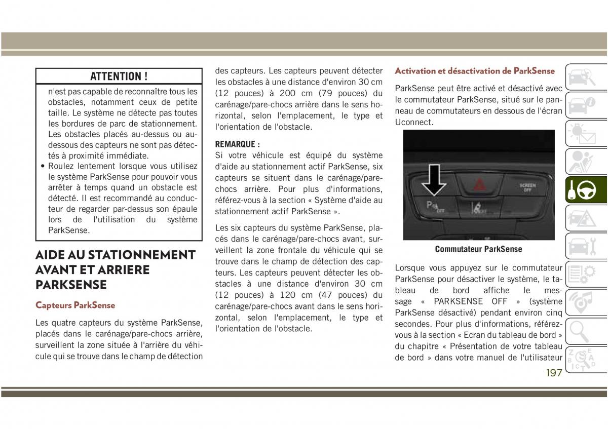 Jeep Compass II 2 manuel du proprietaire / page 199