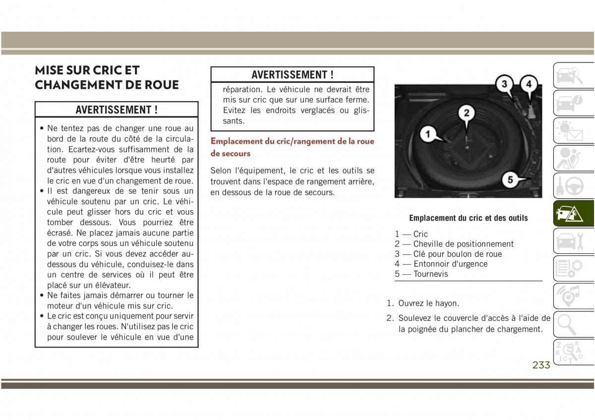 Jeep Compass II 2 manuel du proprietaire / page 235