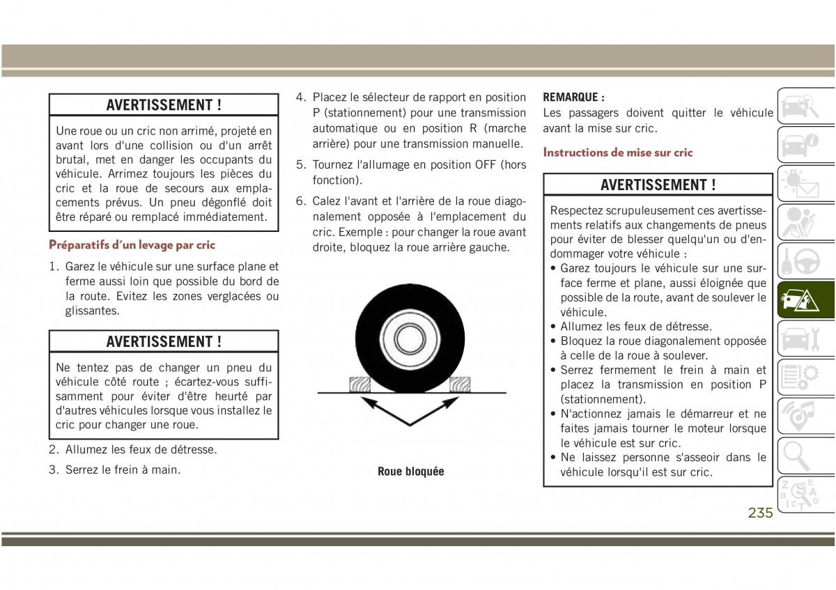 Jeep Compass II 2 manuel du proprietaire / page 237