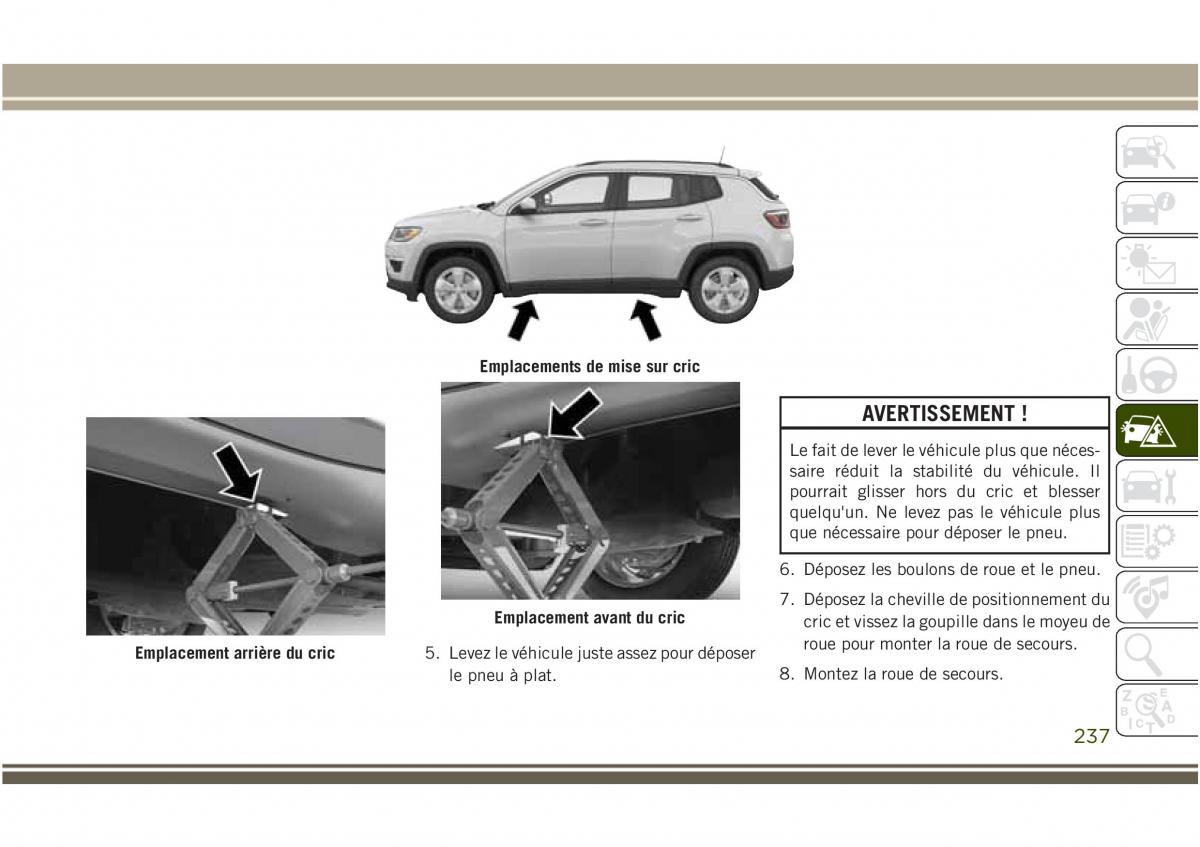 Jeep Compass II 2 manuel du proprietaire / page 239