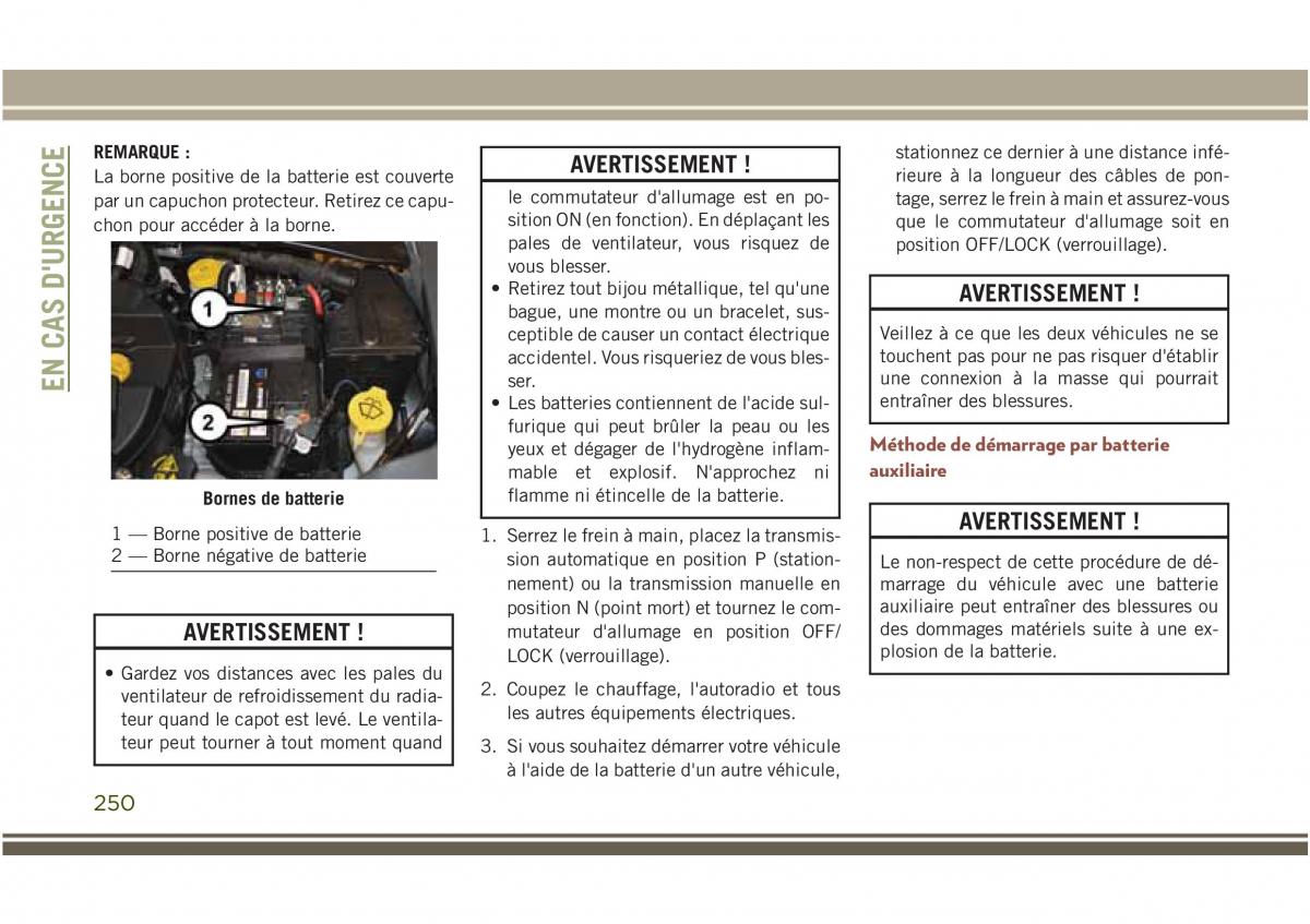 Jeep Compass II 2 manuel du proprietaire / page 252