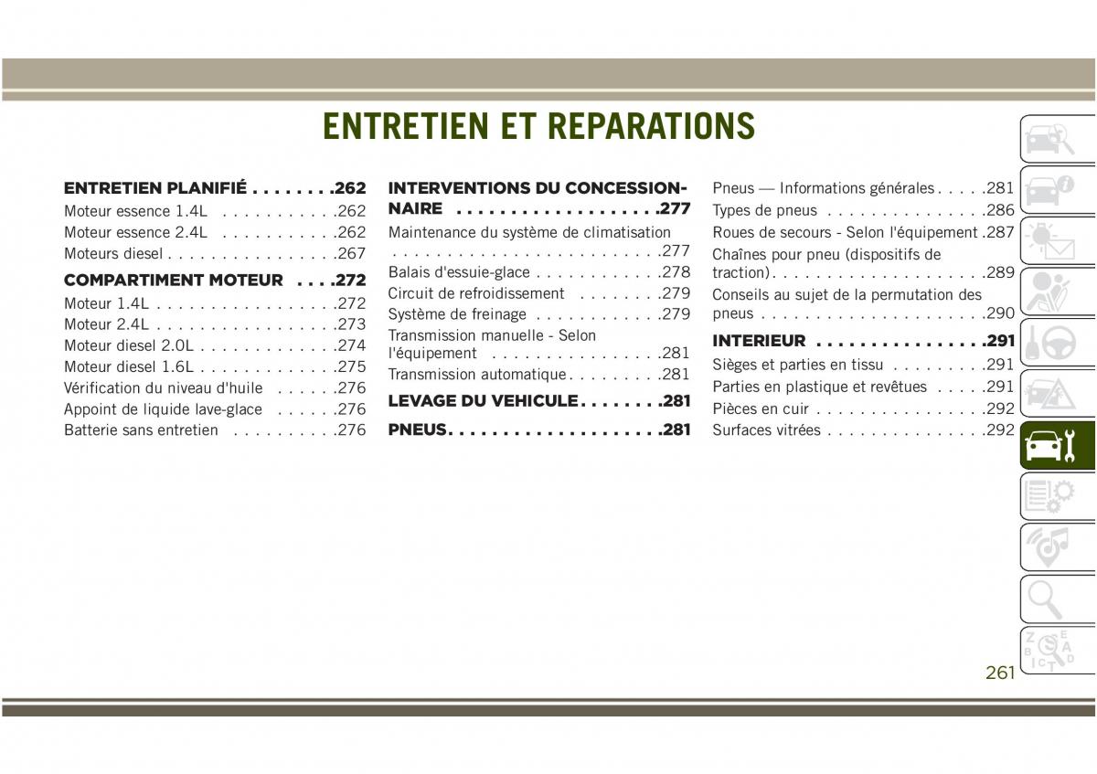 Jeep Compass II 2 manuel du proprietaire / page 263