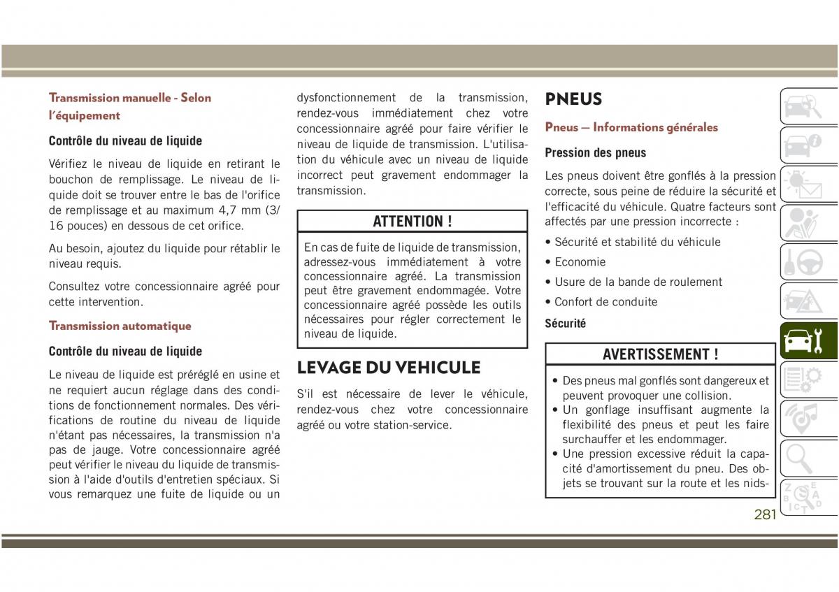 Jeep Compass II 2 manuel du proprietaire / page 283