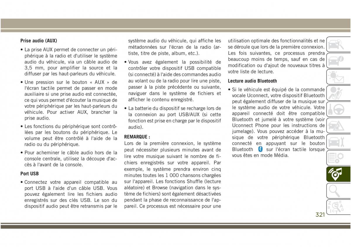 Jeep Compass II 2 manuel du proprietaire / page 323