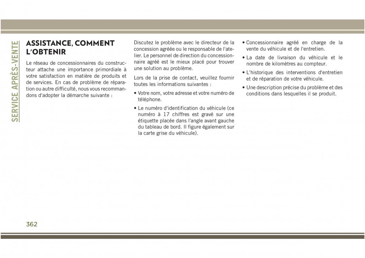 Jeep Compass II 2 manuel du proprietaire / page 364