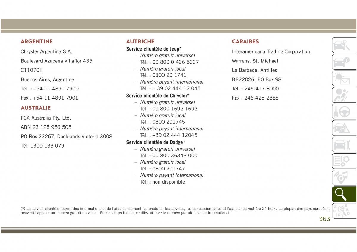 Jeep Compass II 2 manuel du proprietaire / page 365