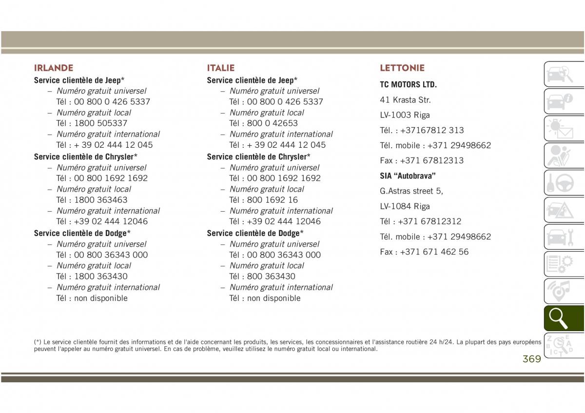 Jeep Compass II 2 manuel du proprietaire / page 371