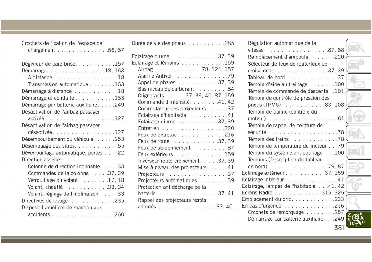 Jeep Compass II 2 manuel du proprietaire / page 383