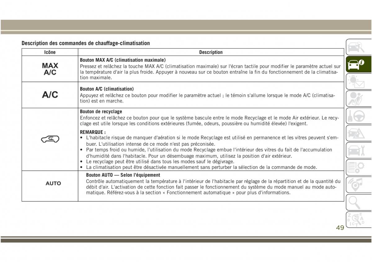 Jeep Compass II 2 manuel du proprietaire / page 51