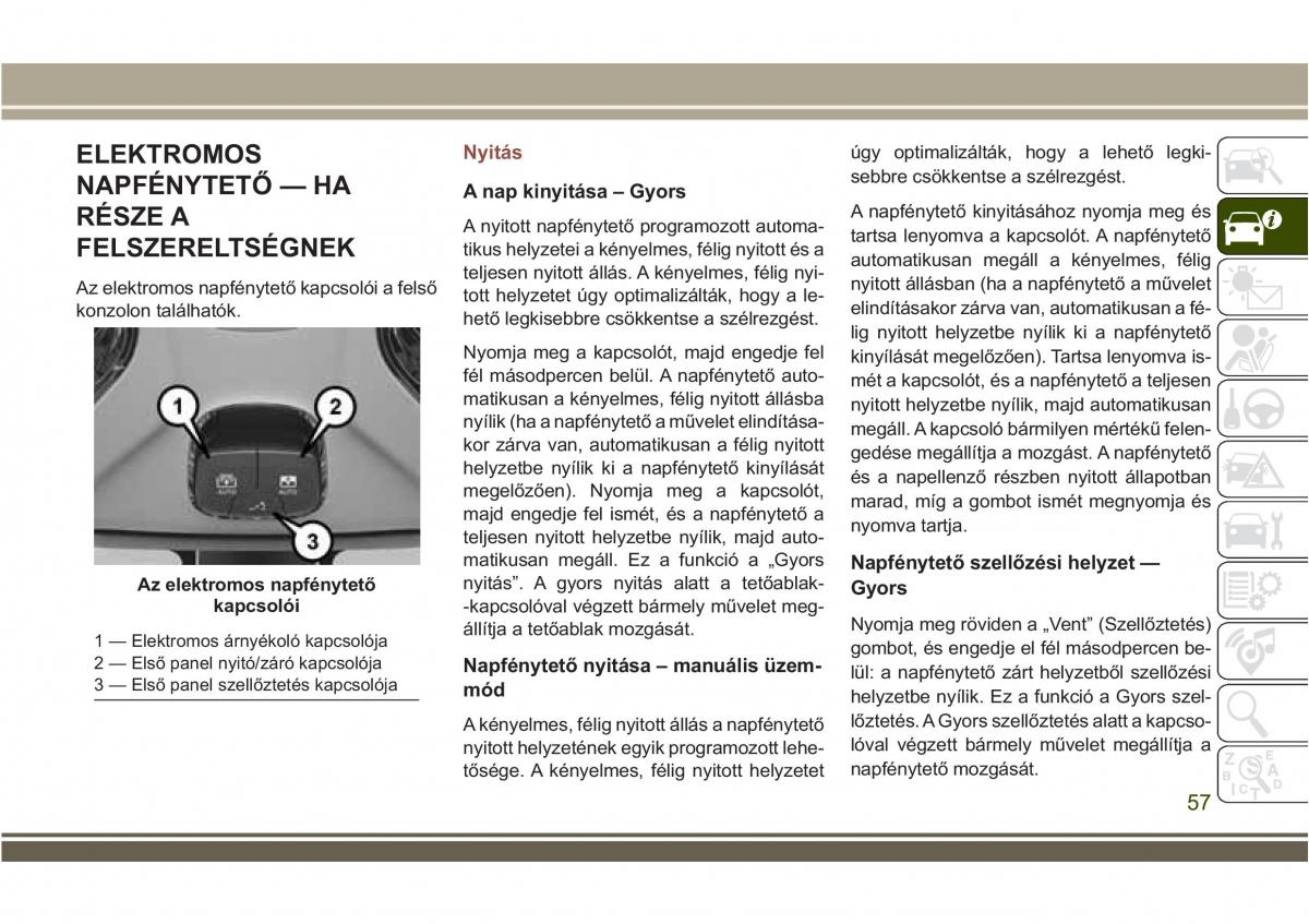 Jeep Compass II 2 Kezelesi utmutato / page 59