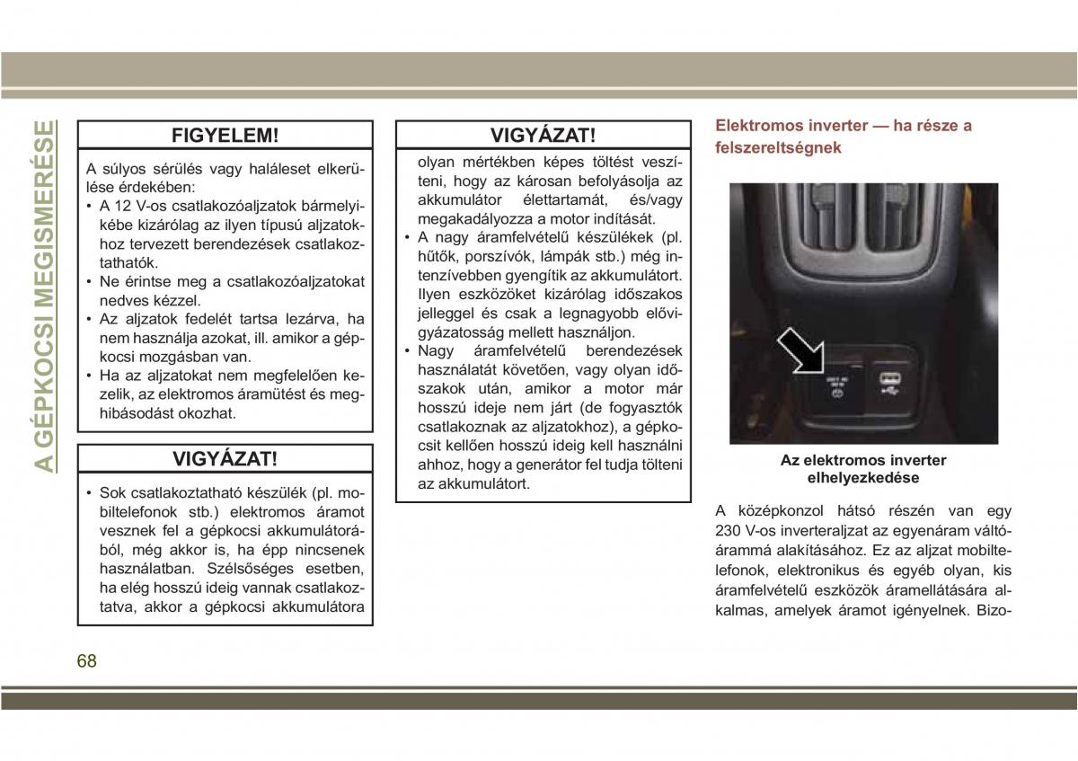 Jeep Compass II 2 Kezelesi utmutato / page 70