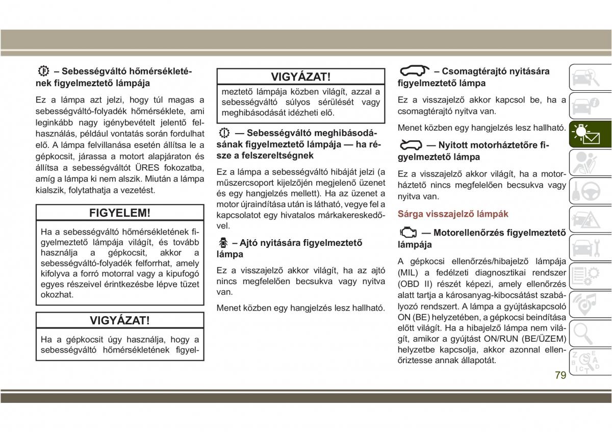 Jeep Compass II 2 Kezelesi utmutato / page 81