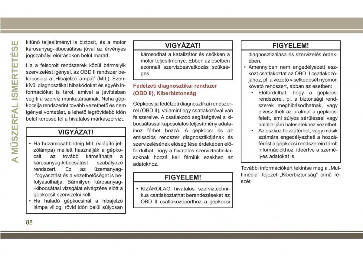 Jeep Compass II 2 Kezelesi utmutato / page 90