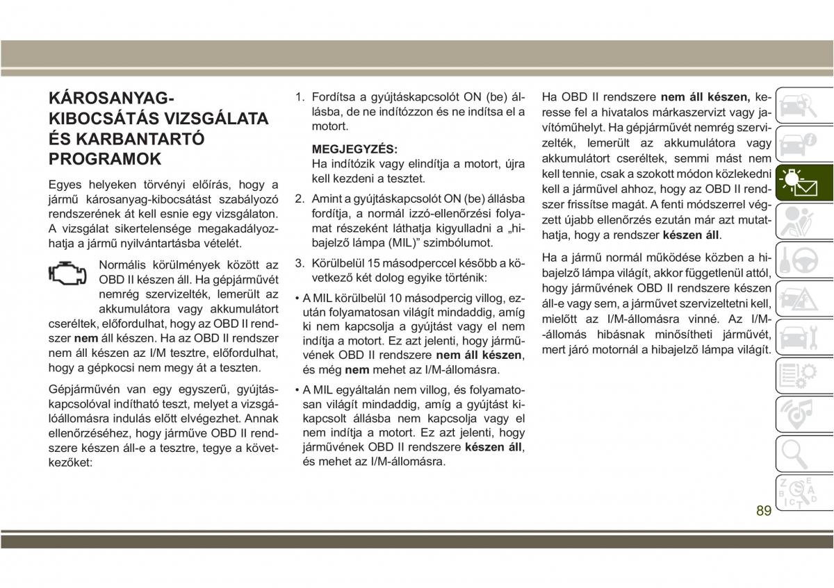 Jeep Compass II 2 Kezelesi utmutato / page 91