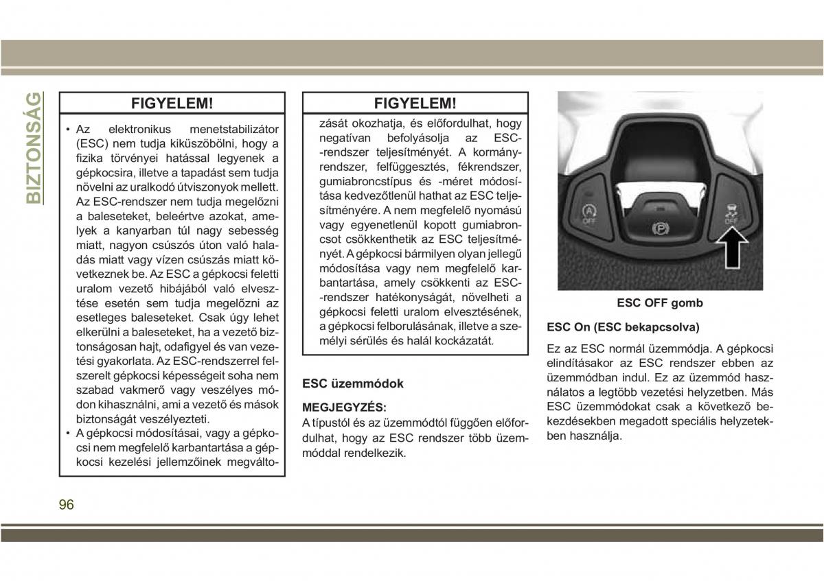 Jeep Compass II 2 Kezelesi utmutato / page 98