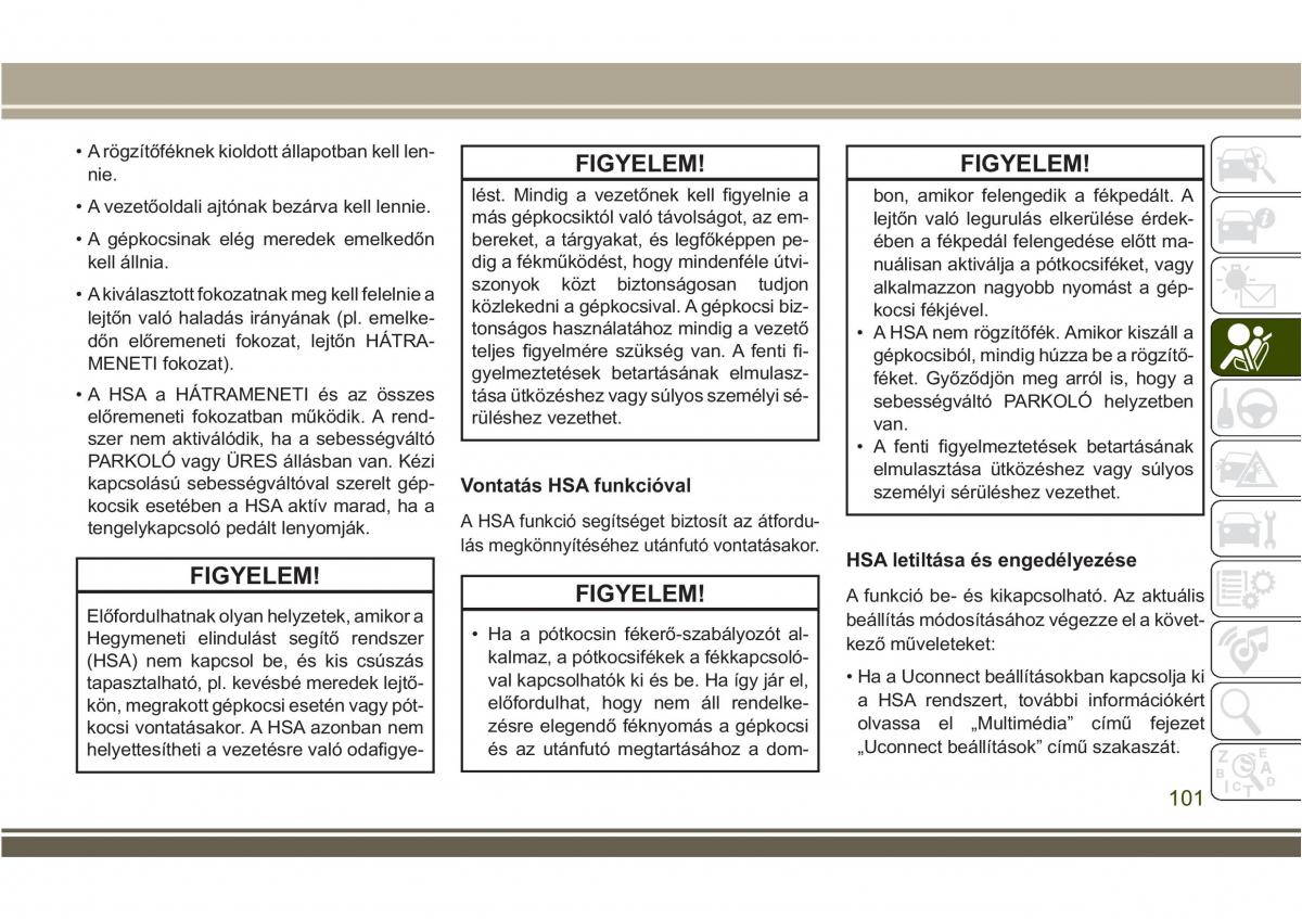 Jeep Compass II 2 Kezelesi utmutato / page 103