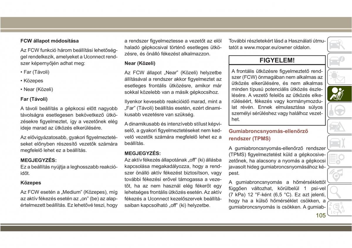 Jeep Compass II 2 Kezelesi utmutato / page 107