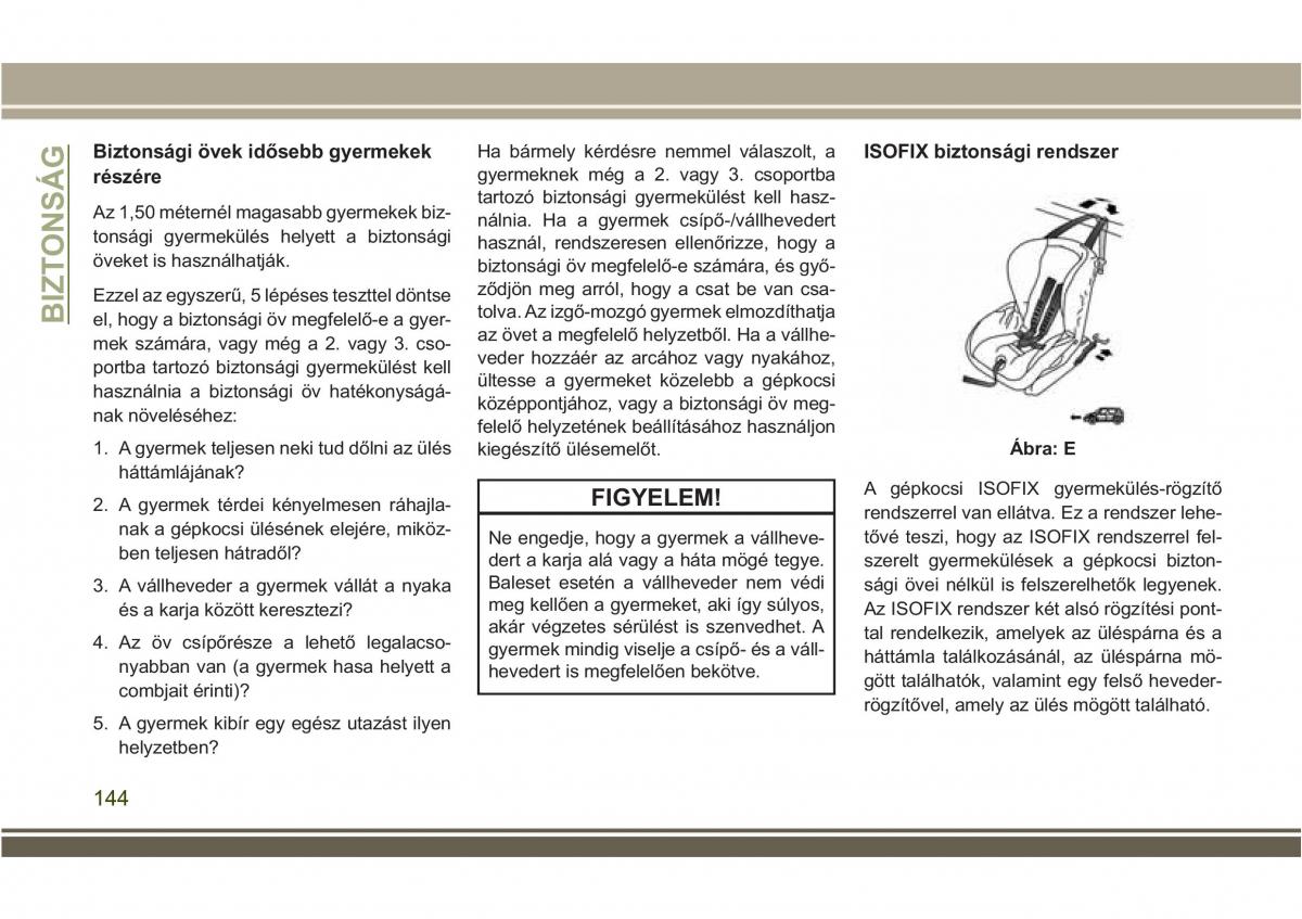 Jeep Compass II 2 Kezelesi utmutato / page 146