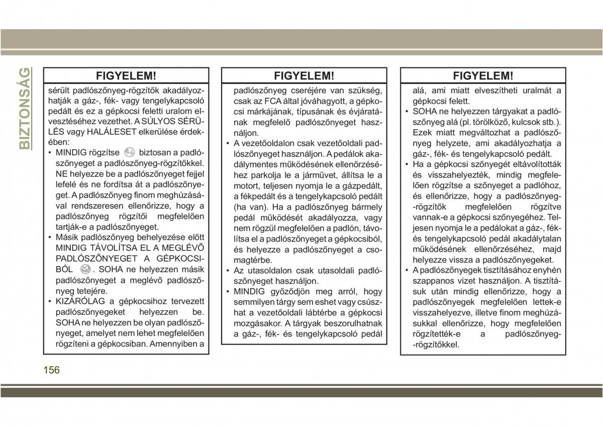 Jeep Compass II 2 Kezelesi utmutato / page 158