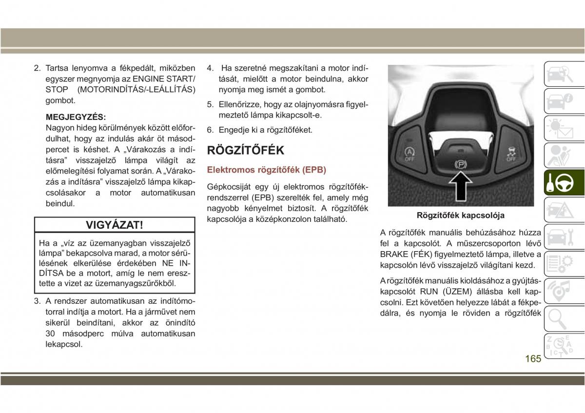 Jeep Compass II 2 Kezelesi utmutato / page 167