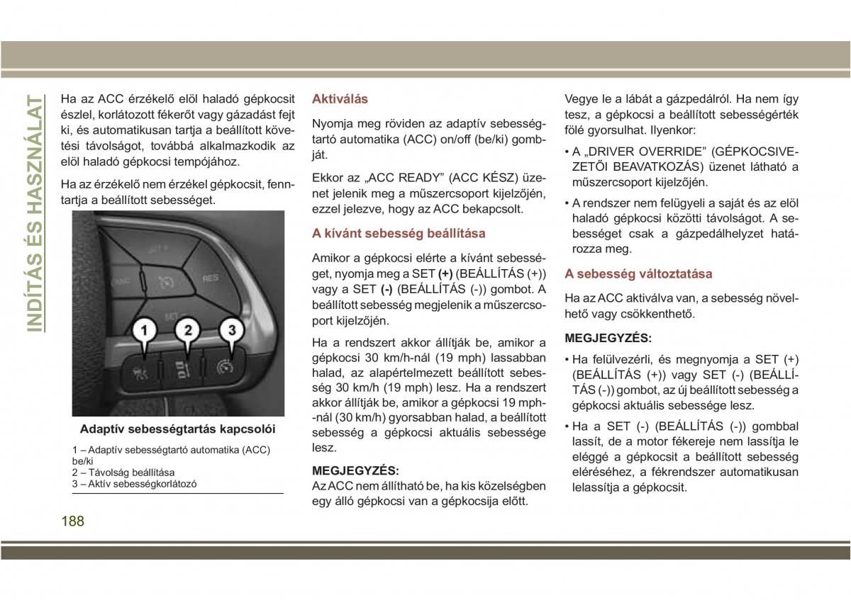 Jeep Compass II 2 Kezelesi utmutato / page 190