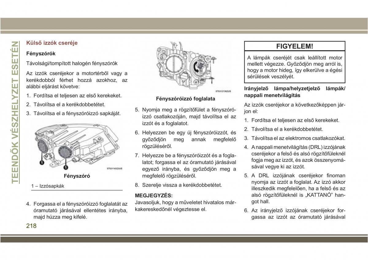 Jeep Compass II 2 Kezelesi utmutato / page 220