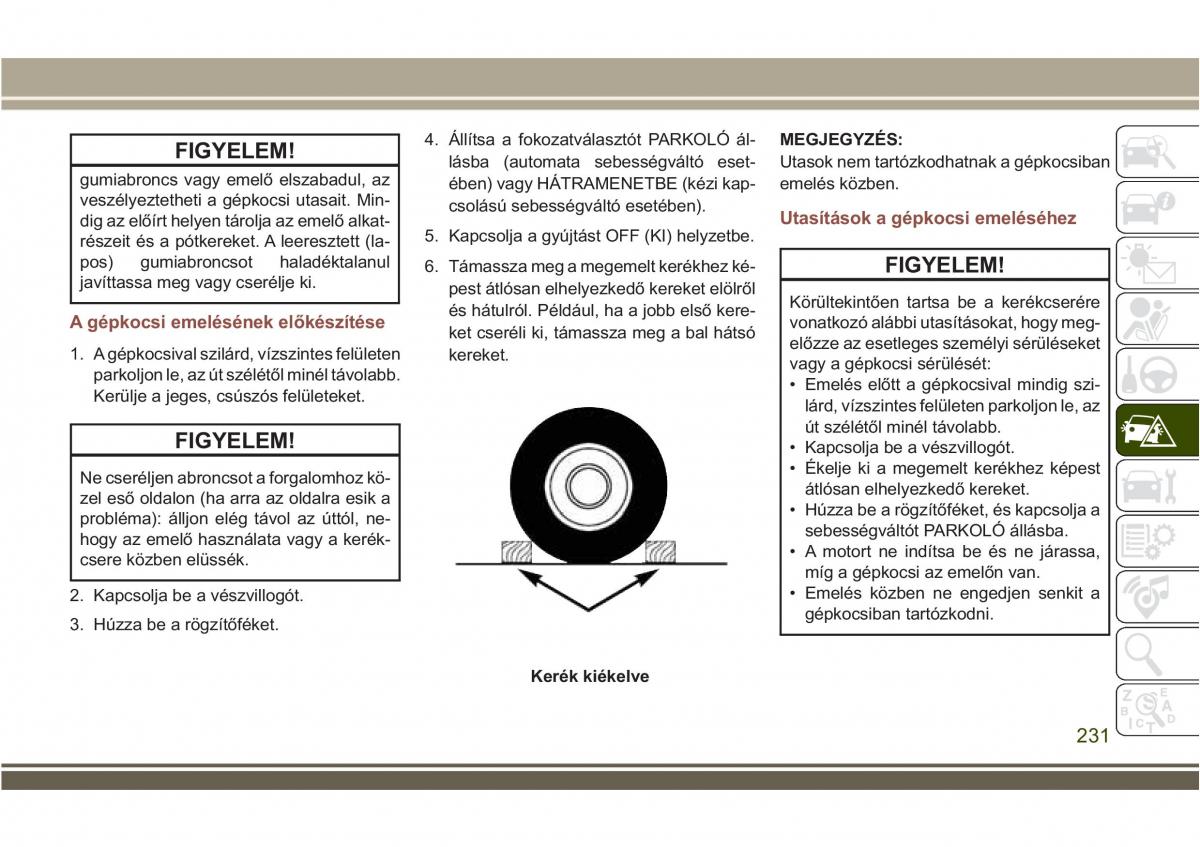 Jeep Compass II 2 Kezelesi utmutato / page 233