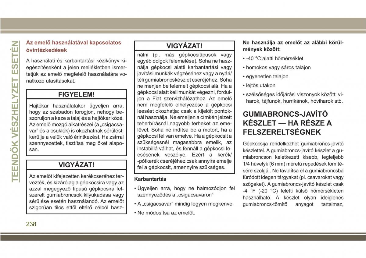 Jeep Compass II 2 Kezelesi utmutato / page 240