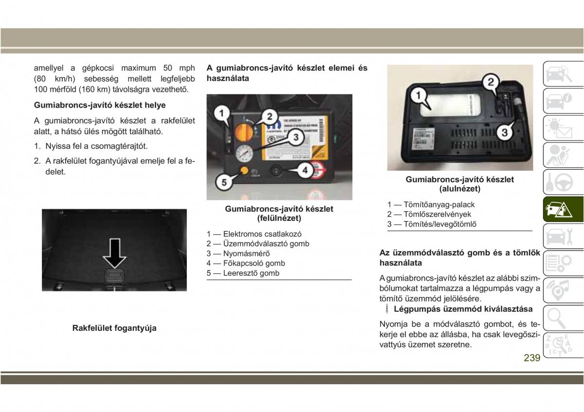 Jeep Compass II 2 Kezelesi utmutato / page 241