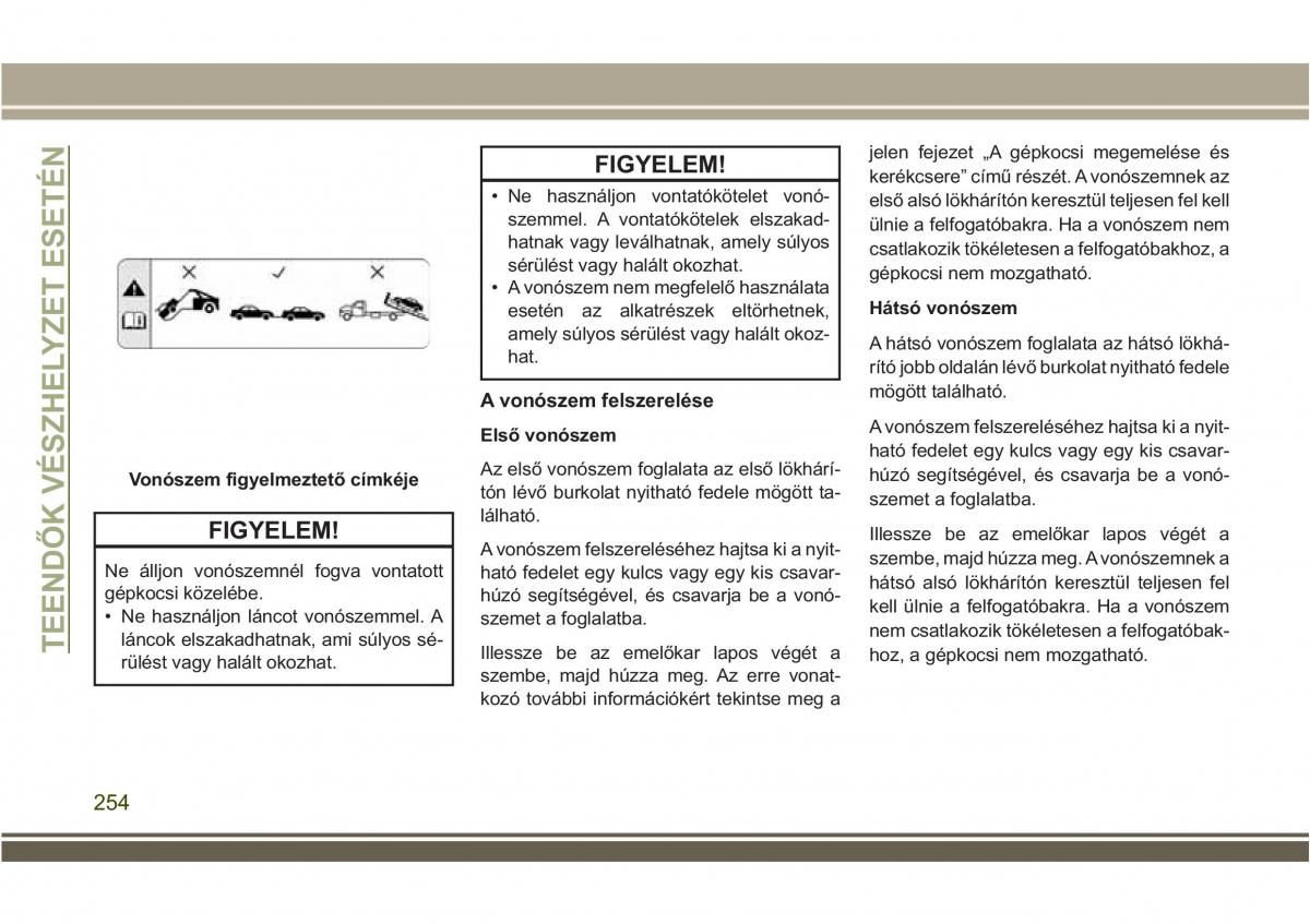 Jeep Compass II 2 Kezelesi utmutato / page 256