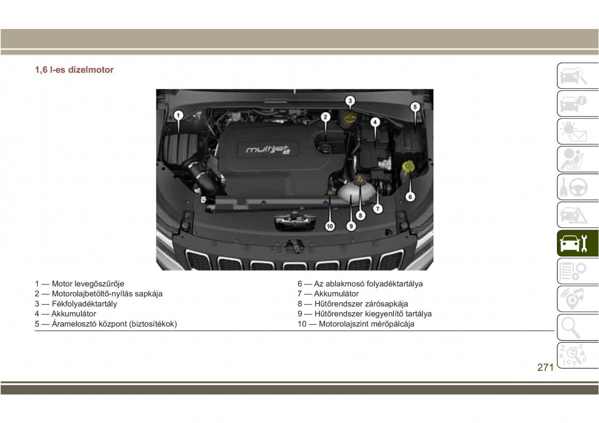 Jeep Compass II 2 Kezelesi utmutato / page 273