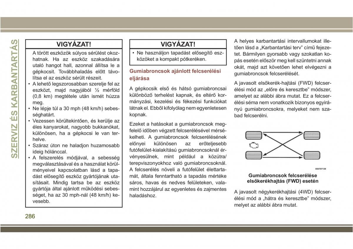 Jeep Compass II 2 Kezelesi utmutato / page 288