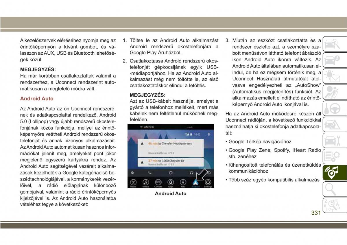 Jeep Compass II 2 Kezelesi utmutato / page 333