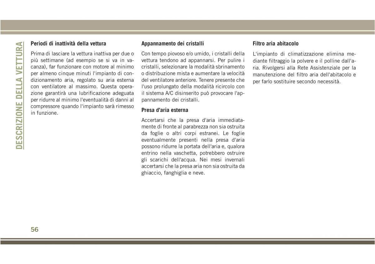 Jeep Compass II 2 manuale del proprietario / page 58