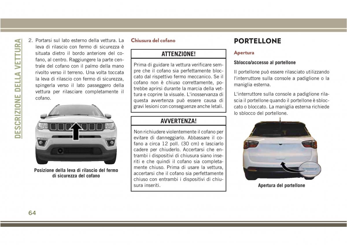 Jeep Compass II 2 manuale del proprietario / page 66