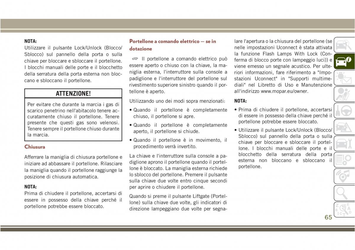 Jeep Compass II 2 manuale del proprietario / page 67