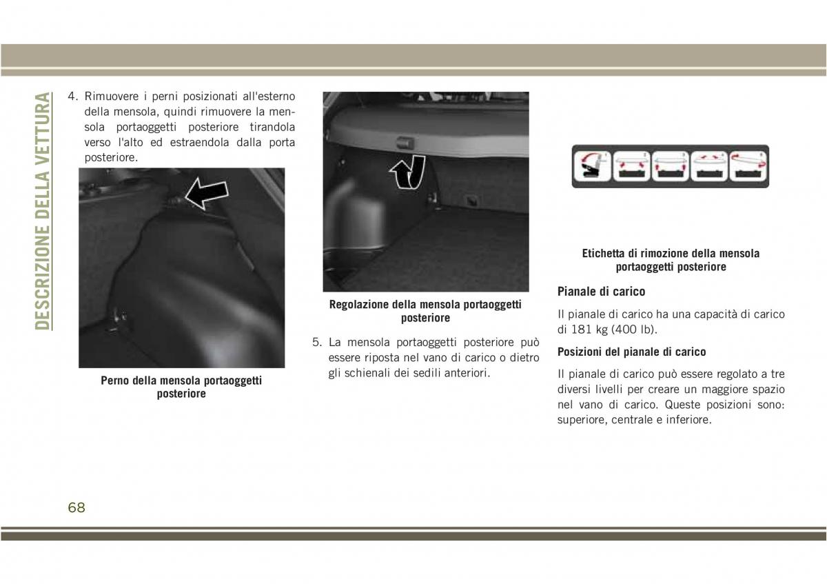 Jeep Compass II 2 manuale del proprietario / page 70